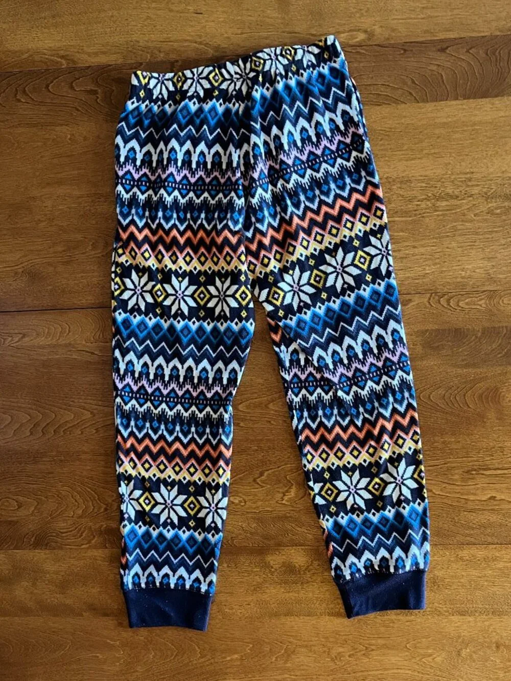 Old Navy fair isle fleece pajama pants M 8